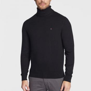 Pullover de Cuello Alto Tommy Hilfiger Pima Orgánico Cashmere Negro Hombre Talla XXL