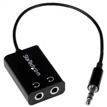 StarTech.com MUY1MFFS Adaptador Divisor de Auriculares de 3,5mm Macho a 2x Hembra Estéreo