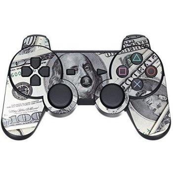 247Skins - Skin para mando de Playstation 3, diseño de billetes