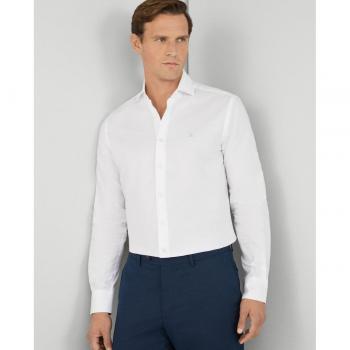 Hackett Essential Slim Fit Textured White Shirt for Men