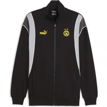 Chaqueta de Chándal Puma Borussia Dortmund Archive 2023/24 con diseño moderno, tejido ligero y transpirable, cierre frontal completo, logotipo del club en el pecho, puños y dobladillo ajustados, ideal para entrenamiento y