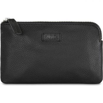 Monedero Tarjetero Amberes de Piel con Protección RFID - Color Negro