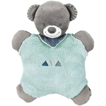 Nattou  - Doudou  plano con sonajero oso jules azul turquesa/gris