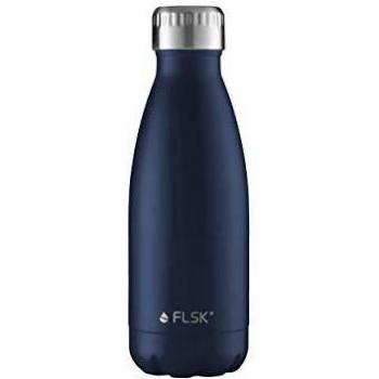 FLSK Botella original de acero inoxidable, apta para ácido carbónico, Midnight, 350 ml