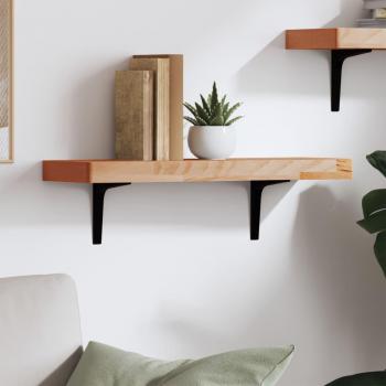 Estantería de pared 60x20x4 cm madera maciza de haya