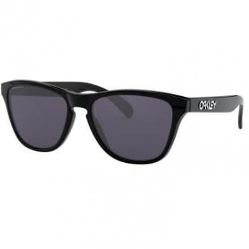 Oakley Frogskins XS Kids Sunglasses Polished Black with Prizm Grey Lenses