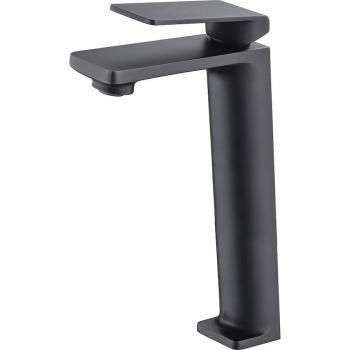 Grifo monomando para lavabo extra-alto negro mate IMEX BDF016-3NG