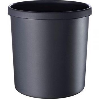 Papelera de Seguridad 18 L, Plástico Negro, Resistente al Fuego, con Asa