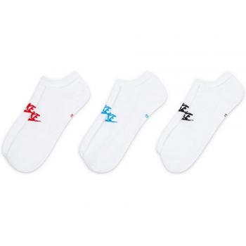 Pack de 3 pares de calcetines deportivos Nike Sportswear Everyday Essential No-Show para niño en color blanco (talla XL)