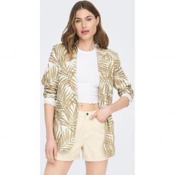 Blazer de lino estampado para mujer Only