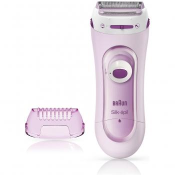 Afeitadora Eléctrica Mujer Braun Silk-epil Húmeda y Seca Sin Cable con Cabezal Recortador - Rosa