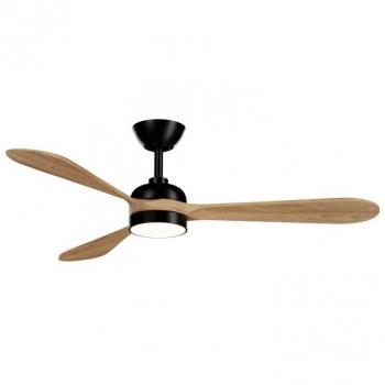 Sulion Tonda Ventilador de Techo con Luz LED 11W 132cm Negro/Madera
