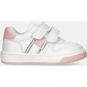 Tommy Hilfiger Low-Cut Baby Girl Sneakers with Velcro Closure and Flag Design