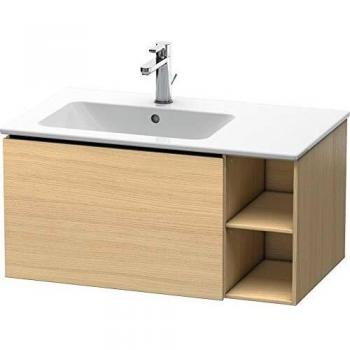 Mueble Bajo Lavabo Duravit L-Cube 82x48,1cm, 1 Cajón, Con Estante Lateral, Para Lavabo Izquierdo, Acabado en Roble Mediterráneo
