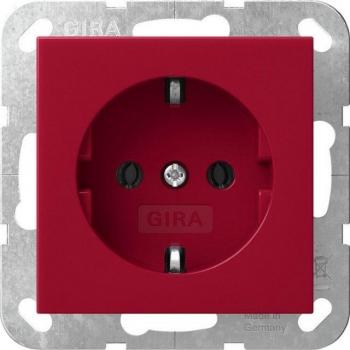 Gira System 55 Red SCHUKO Socket Outlet 16A 250V - Model 4455108