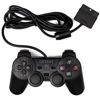 OSTENT Wired Analógico Controlador Gamepad Joystick Joypad para Sony Playstation PS2 PS1 PS One PSX Console Dual Shock Vibration Video Games