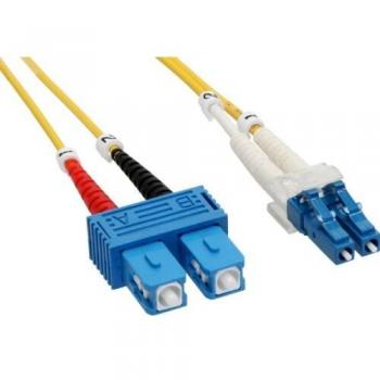 Cable de Fibra Óptica Duplex LC-SC 20m OS2 (9/125µm) LSOH