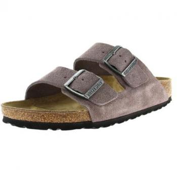 Birkenstock Arizona Suede Leather Women's Sandals - Faded Purple, Size 41