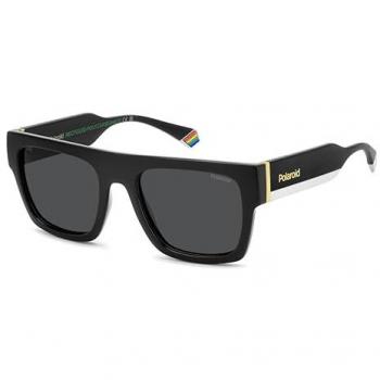 Gafas de sol Polaroid 6224/S/X negras unisex con lentes polarizadas y diseño rectangular