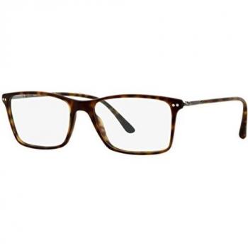 Giorgio Armani Men's 7037 Matte Dark Tortoise Frame Plastic Eyeglasses, 53mm