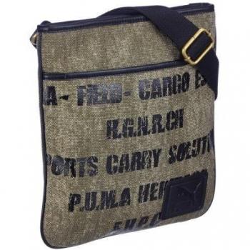 PUMA Schultertasche Originals Flat Portable Canvas - Bandolera, color verde oscuro, talla Talla única