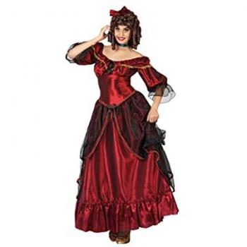 Disfraz Dama Sureña Atosa - Adulto Burdeos T1 XS