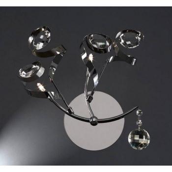 Aplique Kurlz 2 bombillas cromo pulido cristal, no compatible con LED/CFL