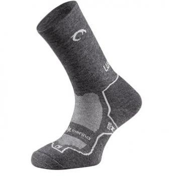 Calcetines Térmicos de Montaña Unisex Lurbel Fanlo Five - Anti-Ampollas, Transpirables, sin Costuras, Gris/Plata (XL - 45/47)