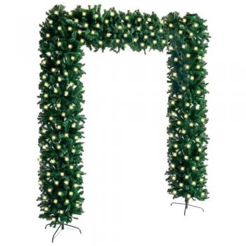Arco árbol de Navidad con LEDs verde 240 cm
