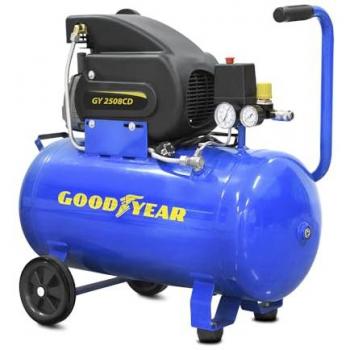 Compresor de Aire Goodyear 50 Litros 2 HP, 210 L/min, 8 Bares, Protección Sobrecarga y Regulador Alta Resistencia