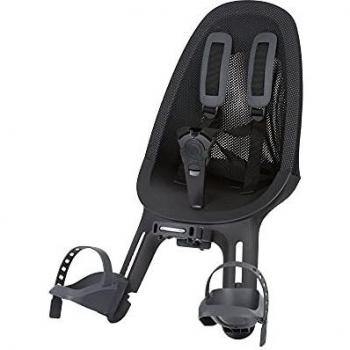 Seggiolino Anteriore Qibbel Air Junior Mesh Negro para Bicicleta, Seguro y Confortable hasta 15 kg