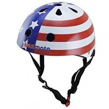 Kiddimoto USA Flag Medium - Casco de ciclismo infantil para bicicleta BMX, color multicolor