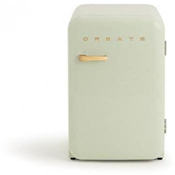 Frigorífico Retro Verde Pastel 83.5cm 98W Bajo Consumo Estanterías de Vidrio y Botellero