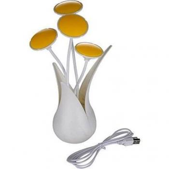 5V Light Sensitive Control USB Rechargeable LED Night Light Vase Bedside Lamp for Nursery Children Kids Bedroom-Yello