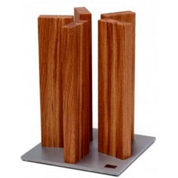 Taco magnético para cuchillos en madera de roble (10 piezas) – KAI Stonehenge STH-3, Taco para cuchillos de madera y acero inoxidable Kai