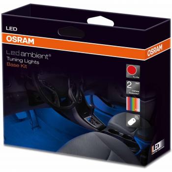 OSRAM LEDambient Tuning Lights, kit básico, iluminación interior del vehículo, luz ambiental, LEDINT201-SEC, 16 colores, 5 modos, control remoto, 12 V, estuche, 1 unidad