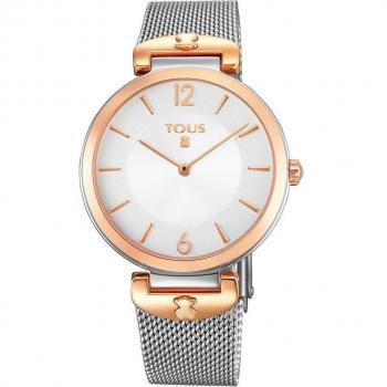 Reloj Tous Mod. 700350285 para Mujer - Elegante y Moderno con Detalles en Rosa - Resistente Al Agua - Correa de Cuero