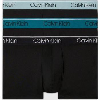 Pack de 3 boxers de tiro bajo Calvin Klein Micro Stretch para hombre en color negro y azul, talla L