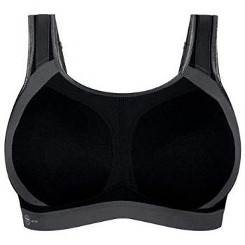 Anita Women's Extreme Control Plus Sports Bra - Black/Grey, Size 44H