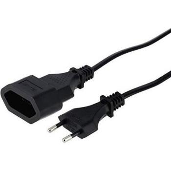 Cable de extensión Hama Euro, 5 m, 2 polos, negro