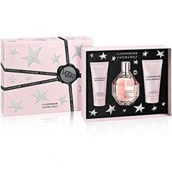 Viktor & Rolf Flowerbomb Gift Set: Eau De Parfum Spray 100ml/3.4oz + Body Cream 40ml/1.36oz + Shower Gel 50ml/1.7oz