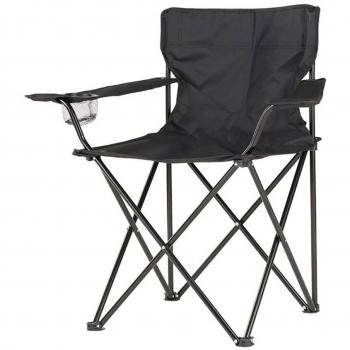 Silla plegable de camping 80x83,5x51cm color negro