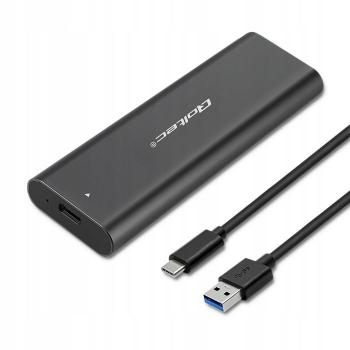 Caja Externa Qoltec 50311 para Disco Duro y Unidad de Estado Sólido (SSD) M.2, Color Negro
