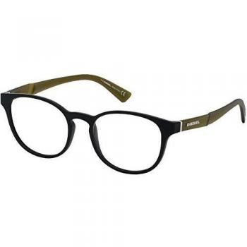 DIESEL Gafas de Vista DL 5336 Matte Black Black/Grey Shaded Clip-On 51/18/150 unisex