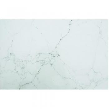 Tablero de mesa blanco 100x62 cm 8mm vidrio templado diseño mármol