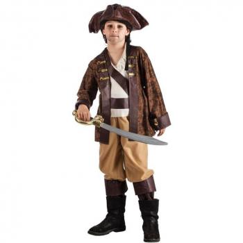 Disfraz de Pirata de Lujo con Detalles Dorados para Niño