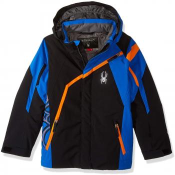 Spyder Challenger Chaqueta, Niños, Negro/Azul, 18