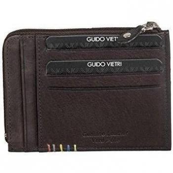 Cartera hombre GUIDO VIETRI marrón oscuro cuero bolsillo tarjetas credito A5494