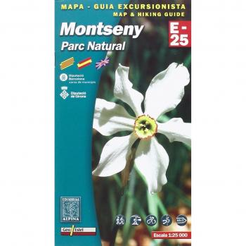 Montseny, mapa excursionista. Escala 1:25.000. Español, Català, English. Editorial Alpina.