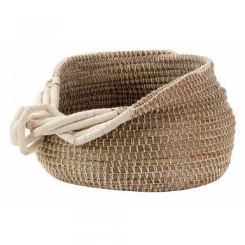 Cesto de Fibra Natural 48x48x35 cm - Diseño Elegante y Marco Resistente - Complemento Perfecto para el Hogar